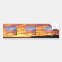 Coucher du soleil sur le feu Bumpersticker Adhésif Pour Voiture