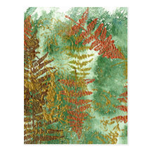 Couches de feuille cartes postales