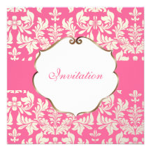 Couleur baroque de la damassé de PixDezines/Pink/D Faire-parts