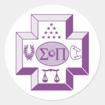 Couleur croisée du sigma pi autocollants
