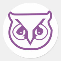 Couleur de hibou du sigma pi adhésif rond
