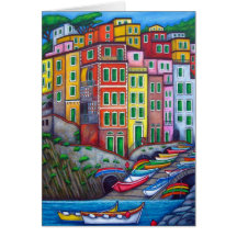 Couleurs de carte de voeux de Riomaggiore