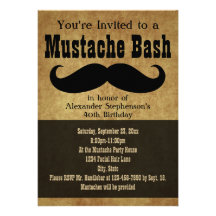 Coup vintage de moustache faire-parts