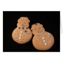 Couples de biscuit de Carte-Bonhomme de neige de s