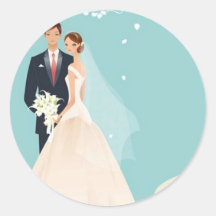 couples de mariage autocollant