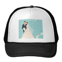 couples de mariage casquette de camionneur