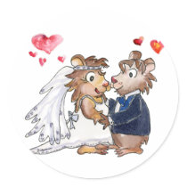 Couples de mariage de bande dessinée