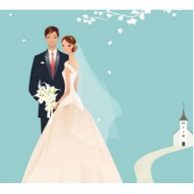 Couples de mariage découpages en acrylique