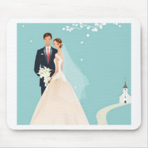 couples de mariage tapis de souris