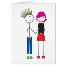Couples de Punker Carte De Vœux