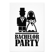 Couples d'enterrement de vie de jeune garçon invitations personnalisées