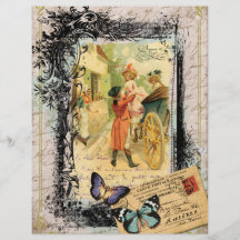 Couples français en insecte de XVIIIème siècle de  Prospectus Personnalisés
