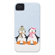Couples militaires de pingouin coque iPhone 4 Case-Mate
