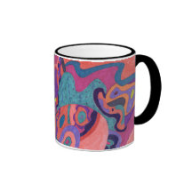 Coups retentissants de lune, tasse d'art abstrait