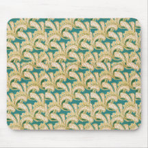 Courbes en turquoise tapis de souris