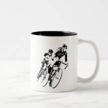 Coureurs de bicyclette - ombre -2 tasse à café
