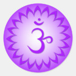 Couronne Chakra - Sahasrara Autocollant Rond