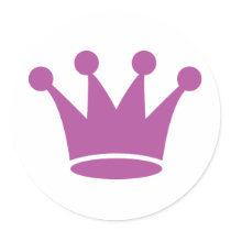 couronne rose de princesse autocollants