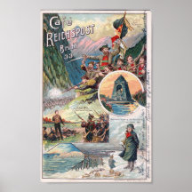 Courrier impérial Brühl 33 scènes relatives milita Poster
