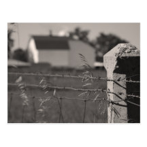 Courrier rural de barrière carte postale