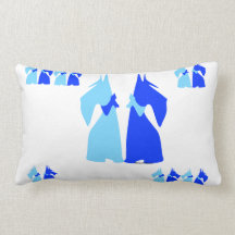 coussin bleu