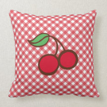 Coussin de guingan de cerise