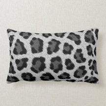 Coussin de motif d'empreinte de léopard