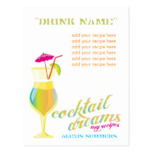 Coutume de 311 rêves de cocktail mes recettes cartes postales