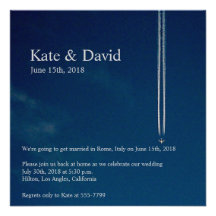Coutume de mariage de destination d'avion de haute carton d'invitation
