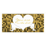 Coutume fascinante de coeur d'or cartons d'invitation