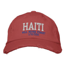 COUTUME 'HAITI D'AFRICANKOKO CASQUETTES DE BASEBALL BRODÉES