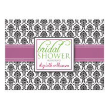 : coutume : Invitation nuptiale de douche de damas