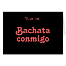 Coutume latine de danse de Salsa de Bachata Conmig Cartes De Vœux