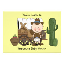 Coutume mignonne de poney de bébé et de cheval occ invitations personnalisables