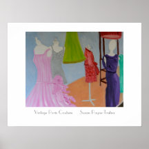 Couture vintage de Paris Affiche