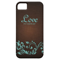 couverture Brown bleu floral mignon de l'iPhone 5  coques case-mate