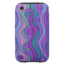 Couverture pourpre d'imaginaire étui tough iPhone 3
