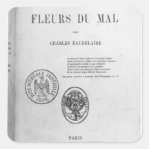Couverture, première édition de 'Les Fleurs du Autocollant