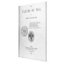 Couverture, première édition de 'Les Fleurs du Impression Sur Toile