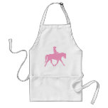 Cow-girl montant son cheval (rose) tabliers