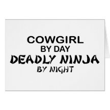 Cow-girl Ninja mortel par nuit Cartes