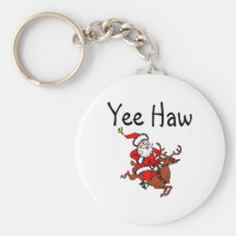 Cowboy le père noël de baie d'aubépine de Yee Porte-clef