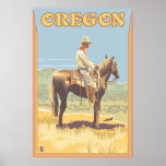 Cowboy op Horseback - Oregon Print