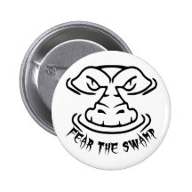 Craignez l'alligator de marais badge avec épingle