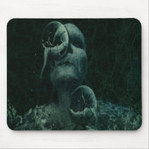 crâne 1water (bleu-vert) tapis de souris