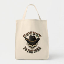 Crâne de cowboy sac en toile