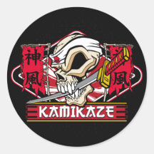 Crâne de kamikaze autocollants
