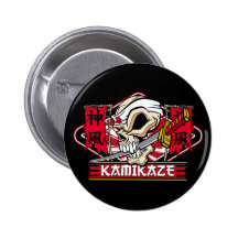 Crâne de kamikaze badge avec épingle