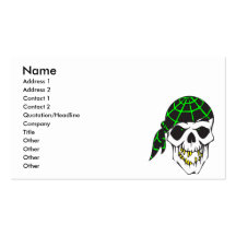 crâne de mal de bandana cartes de visite personnelles