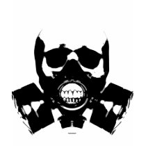 Crâne de masque de gaz t-shirts